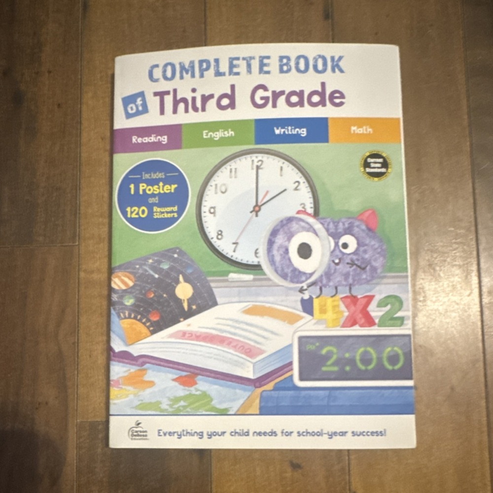Carson Dellosa‎ Complete Book of Third Grade w/ Poster & Reward Stickers